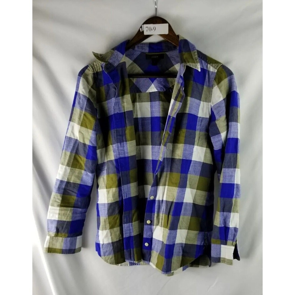 J.Crew Plaid Button Up Top 2 Women's Multicolored Used